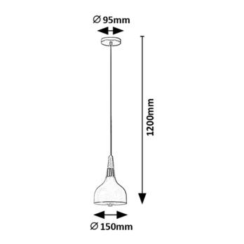 Závesné svietidlo DRUSILLA modrosivá/zlatá/prírodná 5
