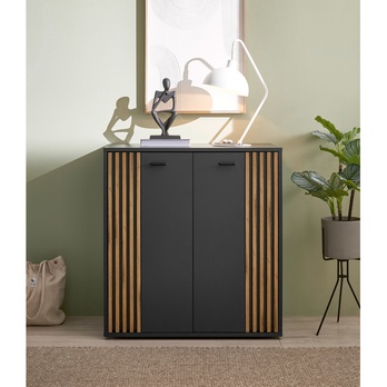 Komoda DUBLIN 2 antracitová/dub evoke 4