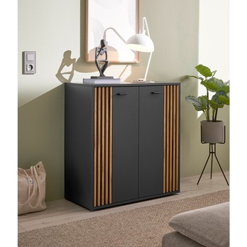 Komoda DUBLIN 2 antracitová/dub evoke 5