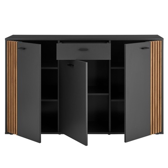 Komoda  DUBLIN 3 antracitová/dub evoke 2