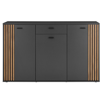 Komoda  DUBLIN 3 antracitová/dub evoke 3