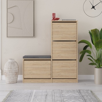 Skrinka na topánky DUDE dub 1