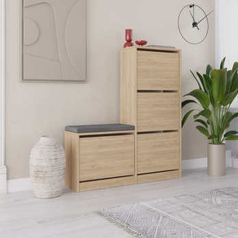 Skrinka na topánky DUDE dub 2