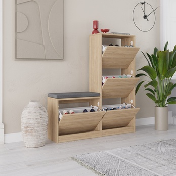 Skrinka na topánky DUDE dub 3