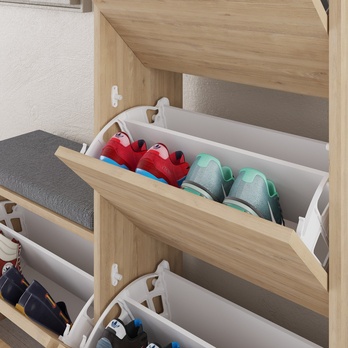 Skrinka na topánky DUDE dub 4