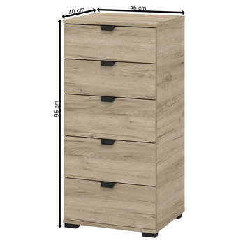 Komoda DUERO II dub sivý 6