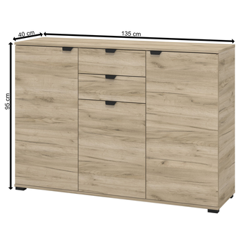 Komoda DUERO IV dub sivý 6