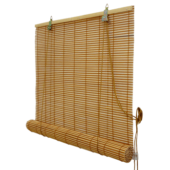 Bambusová roleta DUET prírodná/čerešňa, 90x220 cm 1