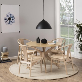 Jedálenský stôl DUNCAN bielený dub 5