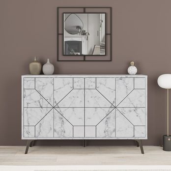 Komoda DUNE I biely mramor 1