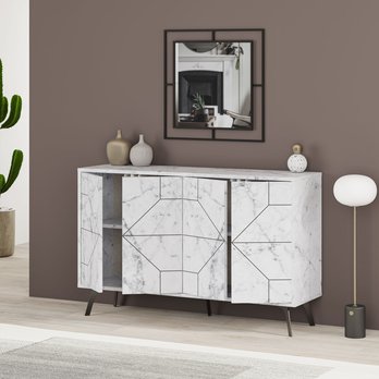 Komoda DUNE I biely mramor 3