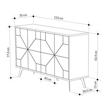 Komoda DUNE I antracitová 5