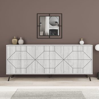 Komoda DUNE II biela/čierna 1