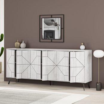 Komoda DUNE II biela/čierna 3