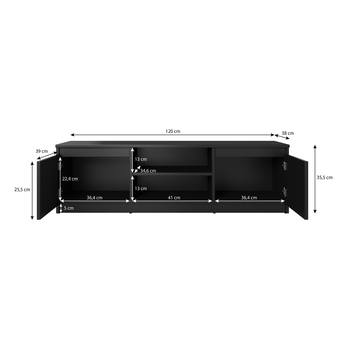 TV komoda DUNGO 120 dub sonoma/biela 3
