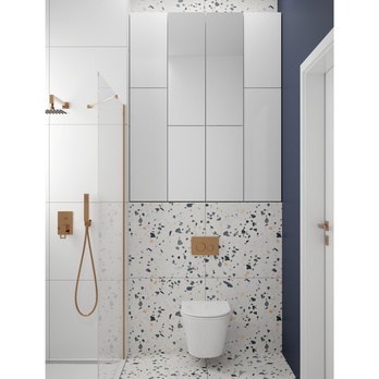 Zrkadlová skrinka DUO 40 L biela vysoký lesk/zrkadlo 1