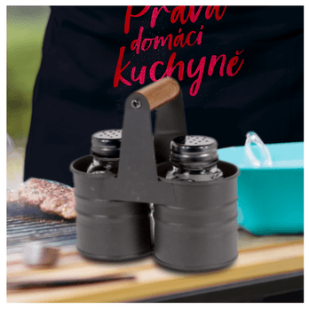 Stojan s koreničkami DUO sivá, 2 ks 1