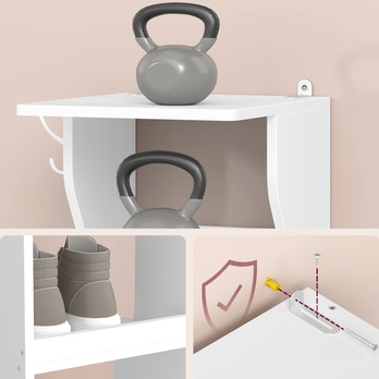 Regál na topánky DURABL 2 biela 5