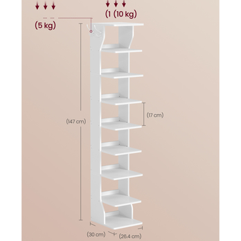 Regál na topánky DURABL 2 biela 6