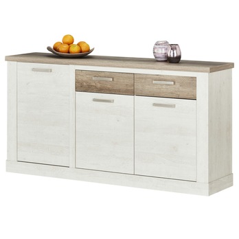 Komoda DURO 2 pínia biela/dub antik 4