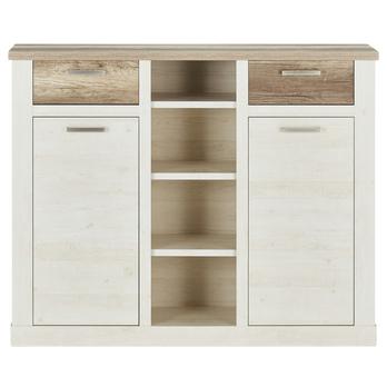 Komoda DURO 4 pínia biela/dub antik 3