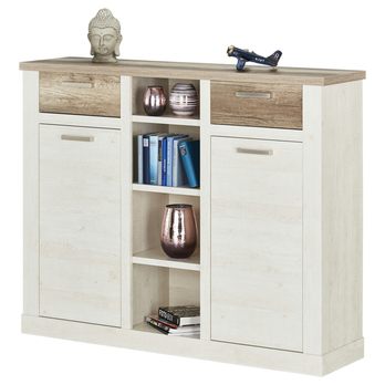 Komoda DURO 4 pínia biela/dub antik 4