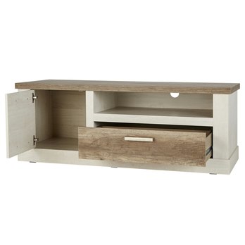 TV stolík DURO pínia biela/dub antik, šírka 140 cm 2
