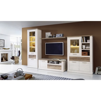 TV stolík DURO pínia biela/dub antik, šírka 140 cm 1