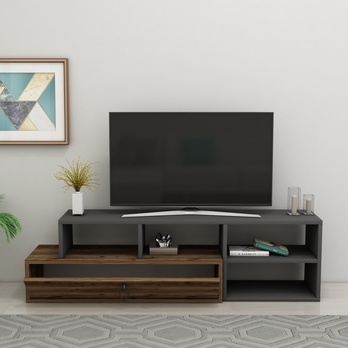 TV stolík DURU 2 antracitová/orech 3