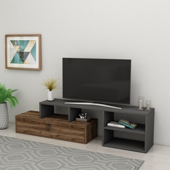 TV stolík DURU 2 antracitová/orech 5