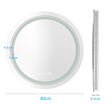 Zrkadlo DUVIR strieborná, priemer 80 cm 7