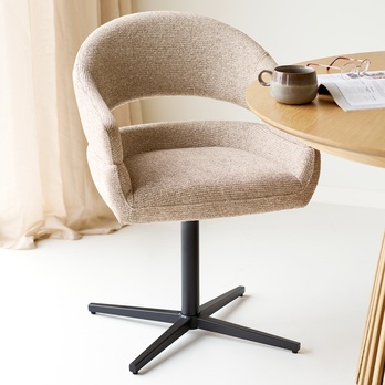 Jedálenská stolička DUVIR béžová/čierna 1