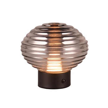Stolná LED lampa EARL dymová 2