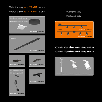 Závesný adaptér pre koľajnicový systém EASY TRACK EGLO biela 1