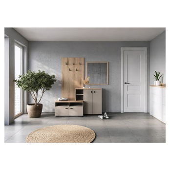 Predsieňová zostava EBRO béžová/dub cremona 3