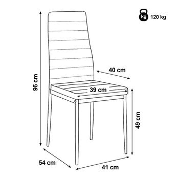 Jedálenská zostava EDGAR II dub sonoma/biela/sivá 4