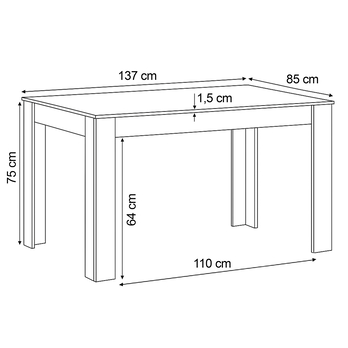 Jedálenská zostava EDGAR antracitová/krémová/čierna 4
