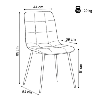 Jedálenská zostava EDGAR antracitová/krémová/čierna 5
