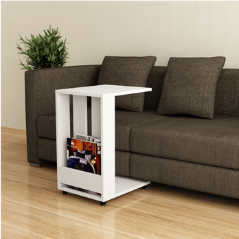 Prístavný stolík EDI biela 1