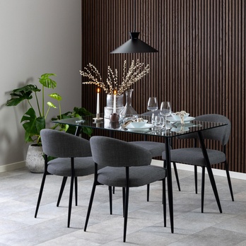 Jedálenská stolička EDINA tmavosivá 1