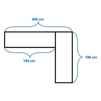 Záhradná rohová zostava EDINBURGH čierna/svetlosivá 2