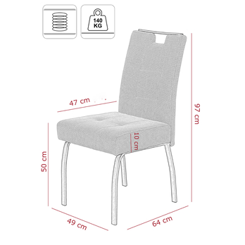 Jedálenská zostava EDNA dub evoke/antracitová 12