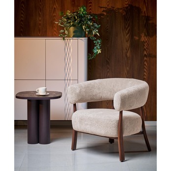 Kreslo EDUN cappuccino/orech 1