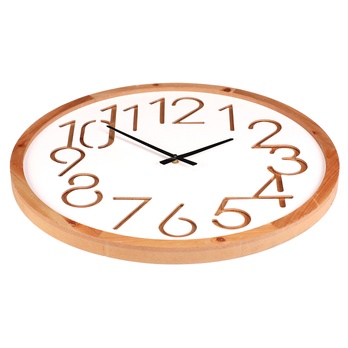 Nástenné hodiny EDWARDS biela/prírodná, ⌀ 60 cm 1