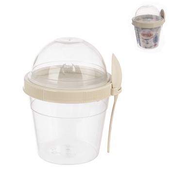 Pohár s viečkom a lyžičkou EDWIN 500 ml 2