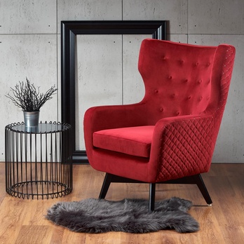 Kreslo EFRAIM tmavočervená 1