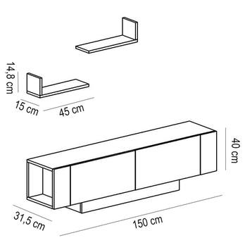 TV zostava EKOL biela 7