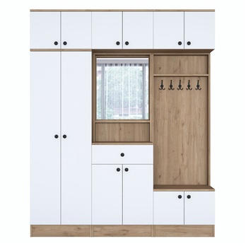 Predsieňová zostava ELA 10 biela/orech 3