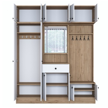 Predsieňová zostava ELA 10 biela/orech 4