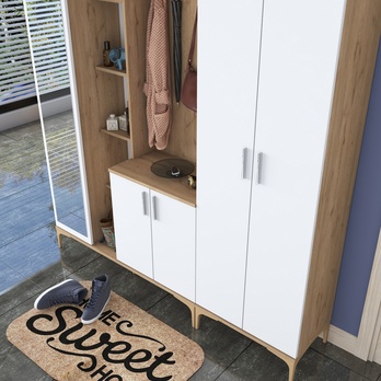 Predsieňová zostava ELA 11 orech/biela 10